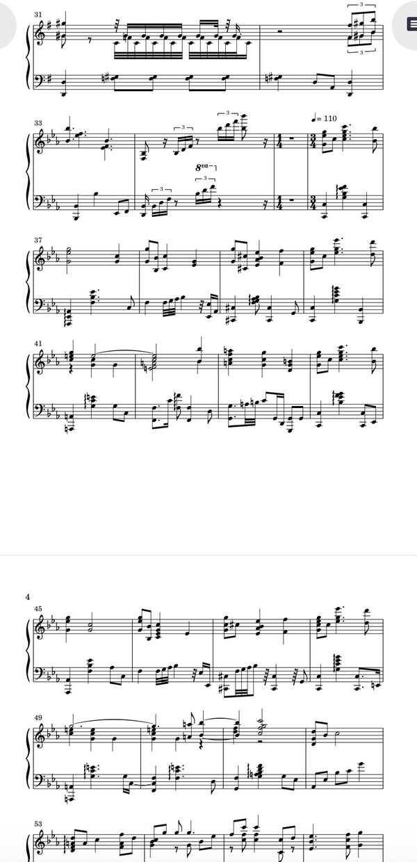 どんな曲でも耳コピピアノ楽譜を作成致します どんな曲でもピアノ楽譜を作成します！ イメージ2