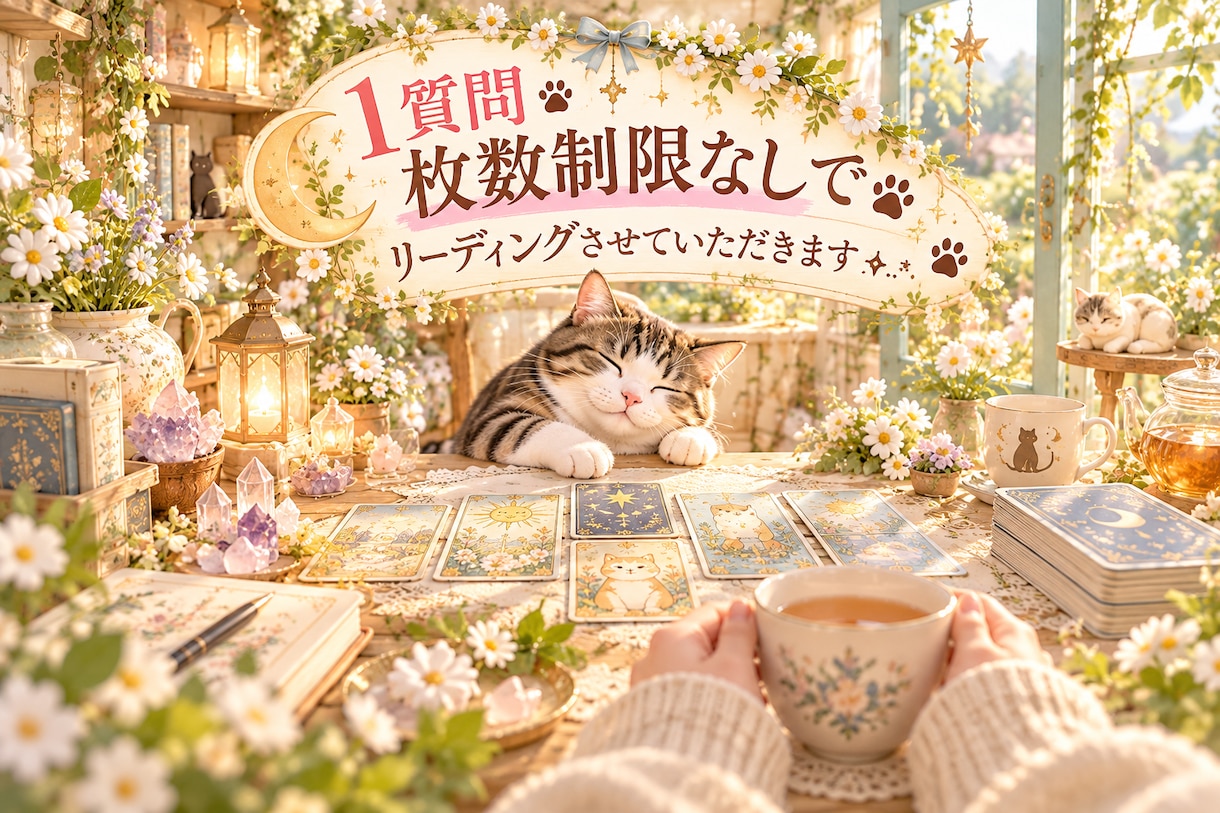 １質問、枚数制限なしで見させていただきます きっかけとなるカードからのメッセージ、みてみませんか？.* イメージ1