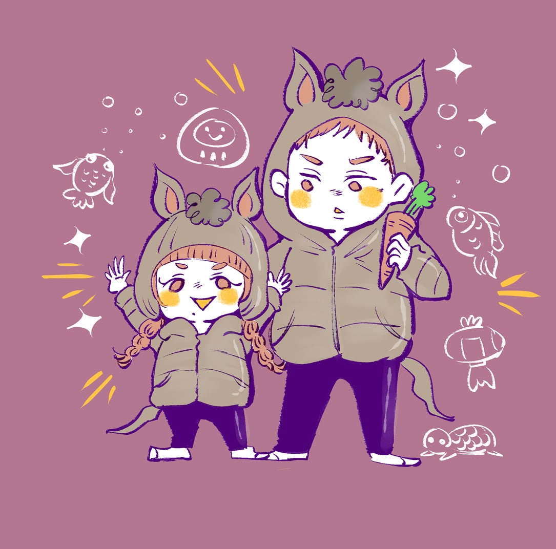 目を惹く♡ディフォルメ似顔絵アイコンを描きます ディフォルメ似顔絵アイコンをお描きします イメージ1