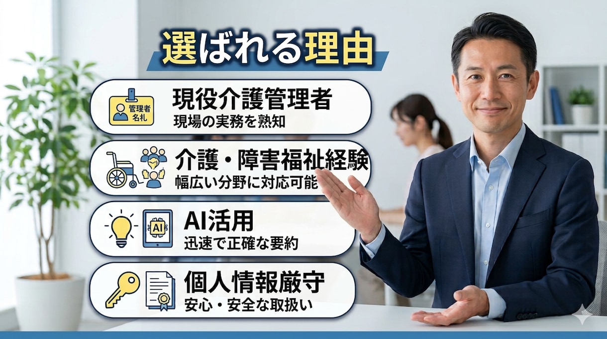 介護・福祉専門でスタッフ周知文や議事録を整えます 現役の介護管理者が、伝わる文章に整えます イメージ5