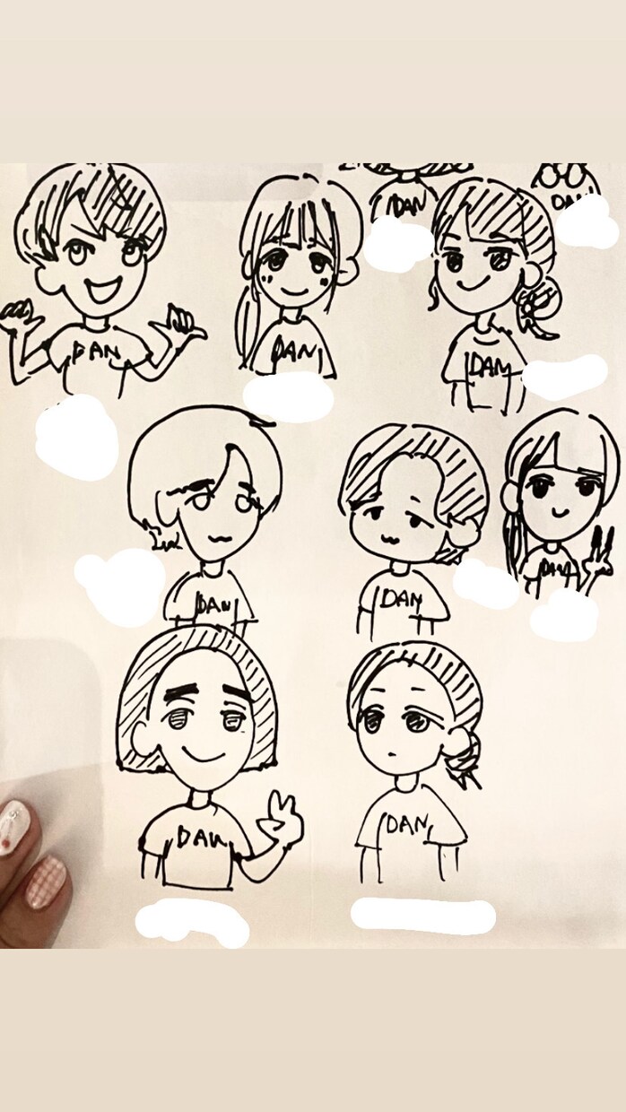 似顔絵描きます！複数人一緒にいるイラストも可◎ます 思い出に♡似顔絵描きます！1~8人まで イメージ3