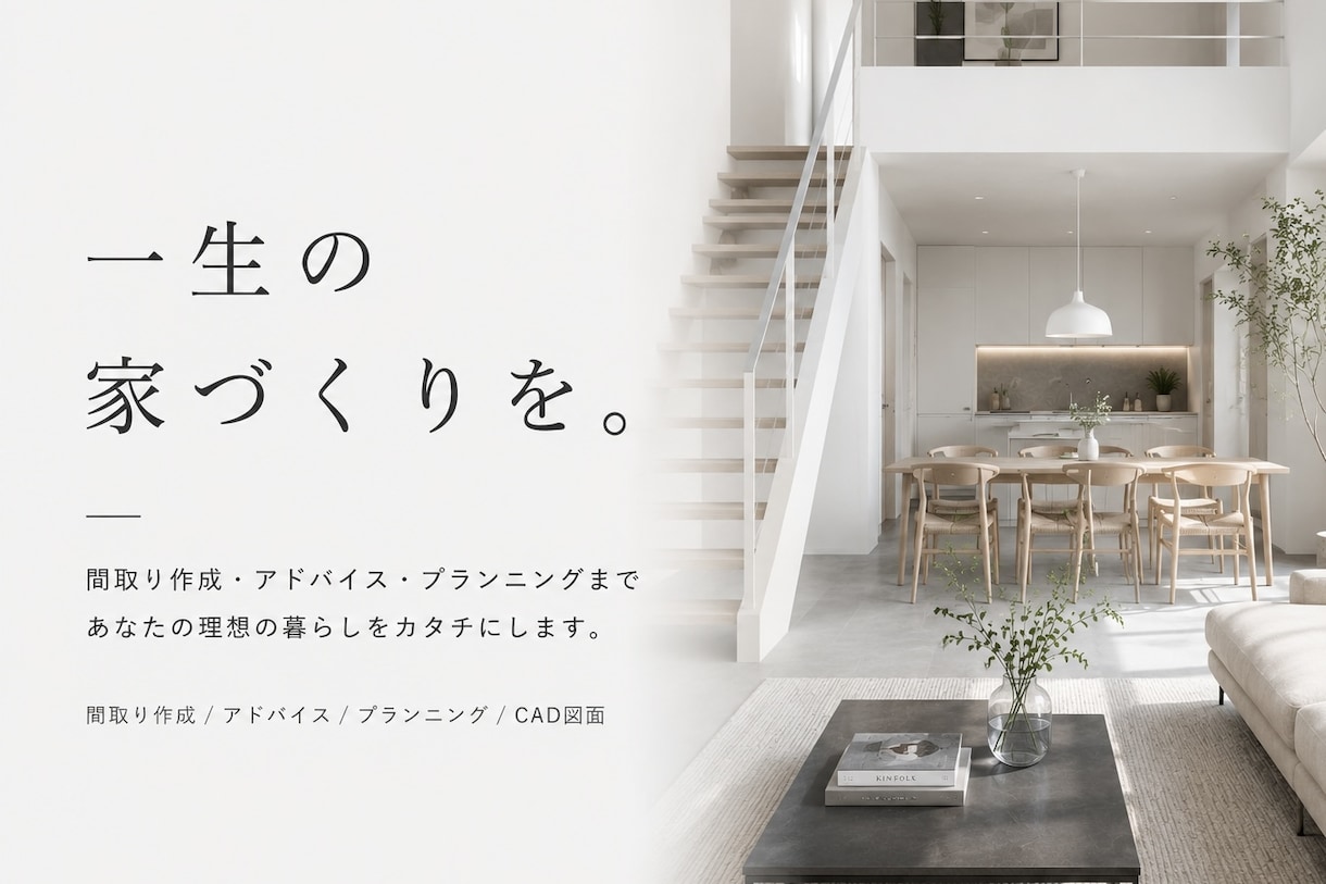 間取り作成・アドバイス・CAD作成行ってます この間取りで大丈夫かなと悩んでいる方、相談をしてみませんか イメージ1