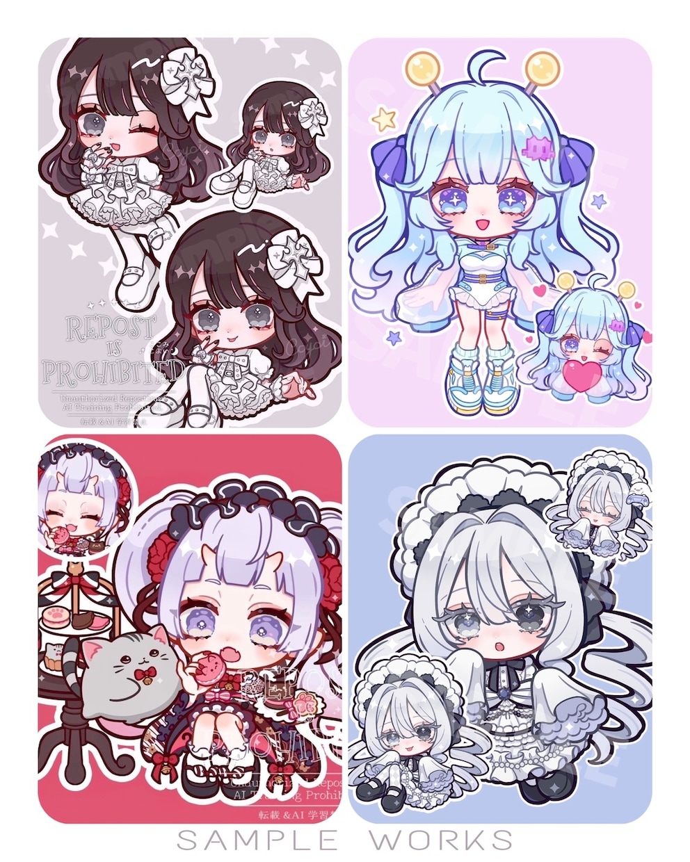 ミニキャラ(デフォルメ)イラスト描きます 商用利用可◎かわいい系イラストを 配信活動やグッズに イメージ6