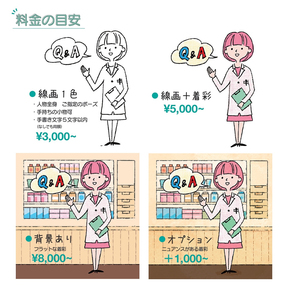 かわいい！親しみやすい！伝わる線画イラスト描きます 見る人の気持ちを和ませるようなハッピーテイスト！商用OK！ イメージ2