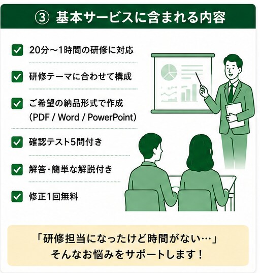 介護施設向けの職員研修資料を現場経験者が作成します PDF・Word・PowerPoint対応 イメージ3