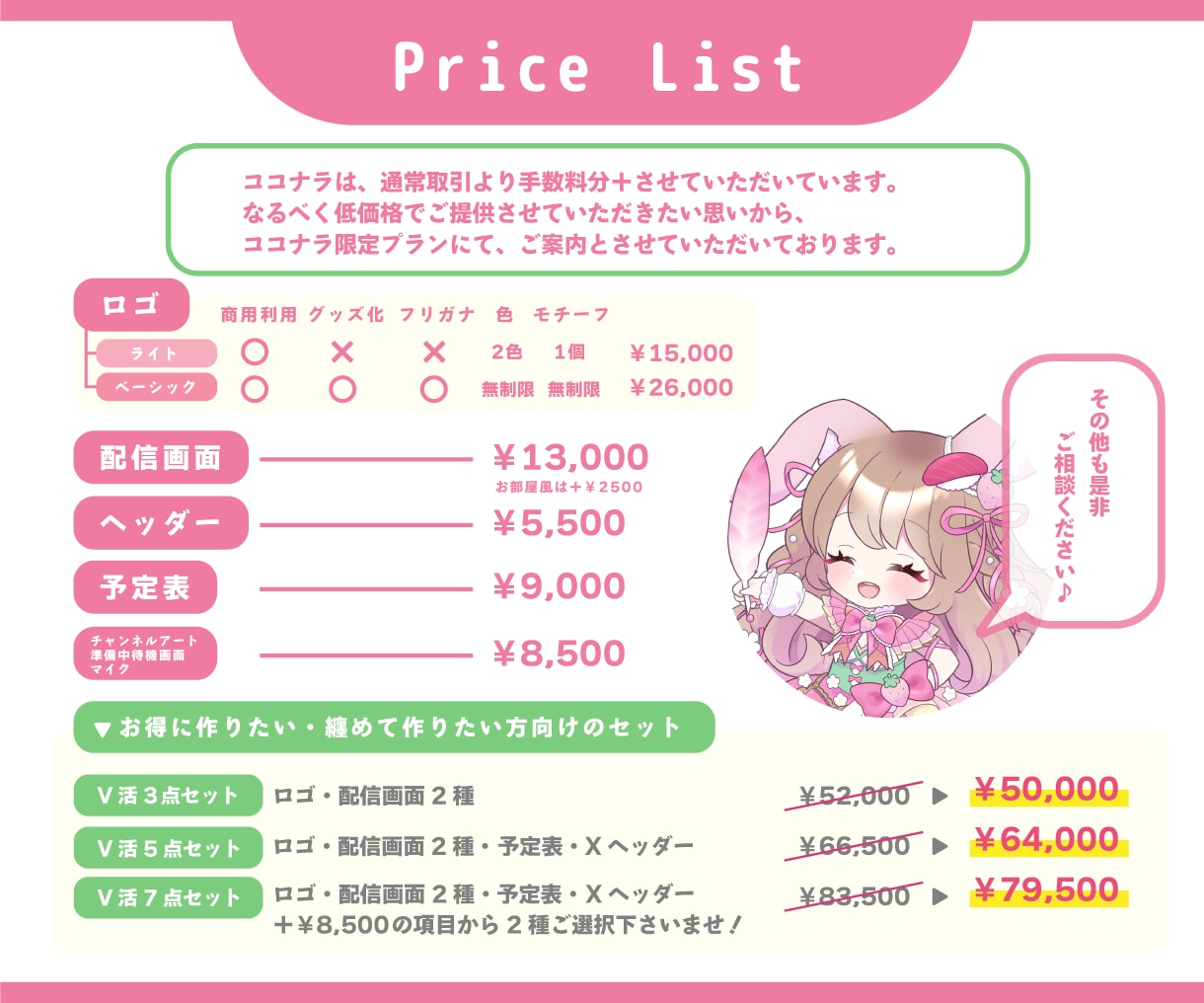 Vtuber活動スタートセット作ります 商用利用込でわかりやすい￤簡単にまとめて依頼したい方向け￤ イメージ10