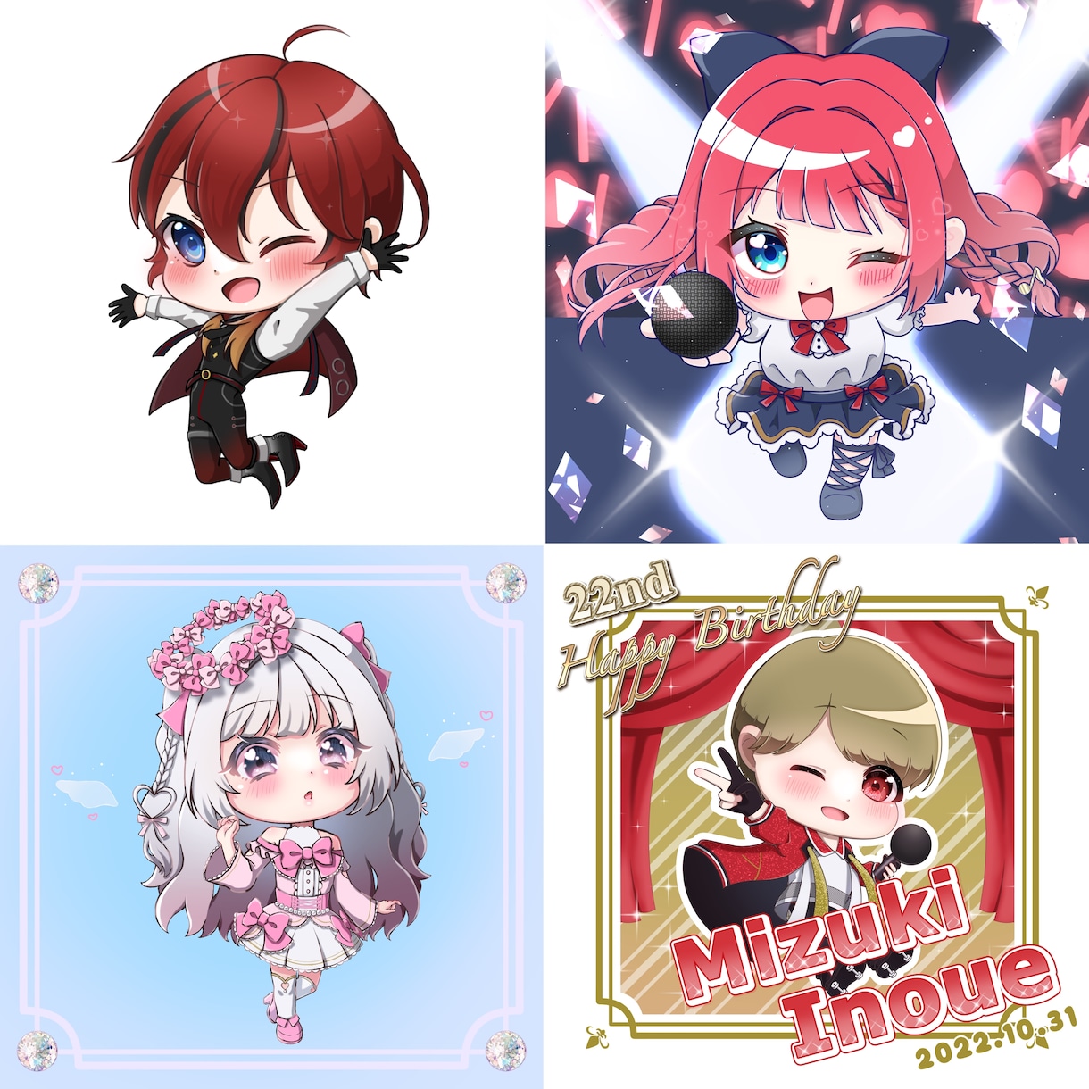9月末まで【 限定価格 】ミニキャラ描きます SHOWROOMアバター、Vtuberさんやアイドルさんに イメージ2