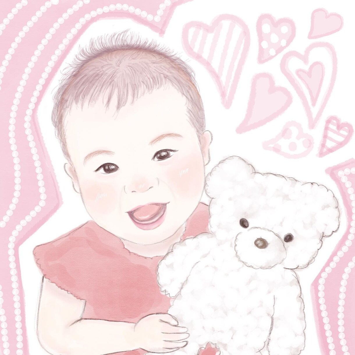 お写真を元に、ふんわり優しい似顔絵をお描きします SNSのアイコンやプレゼント、記念日などに♡ イメージ4