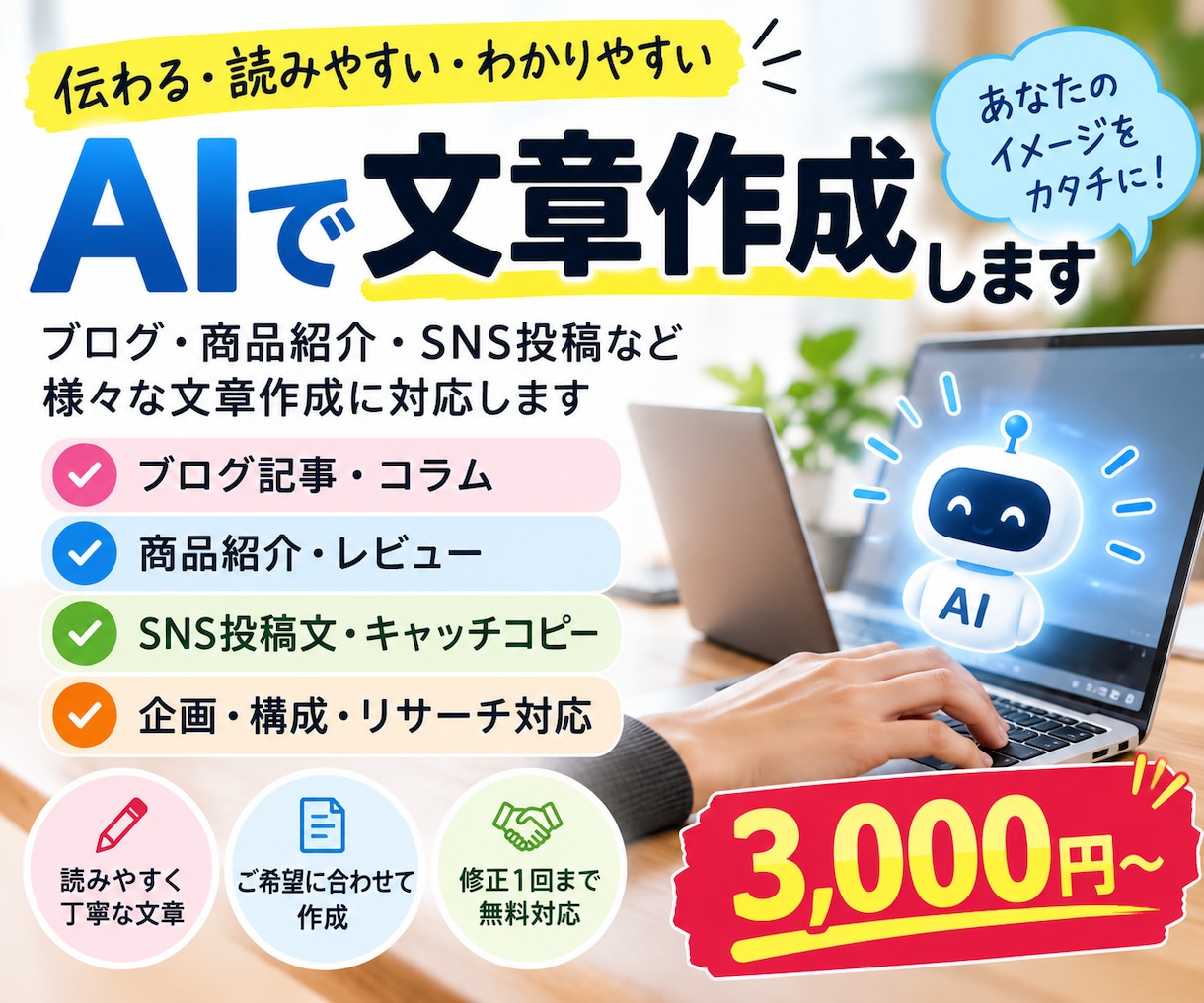 AIで商品説明文を作成します 商品の魅力が伝わる文章をAIで丁寧に作成します イメージ1