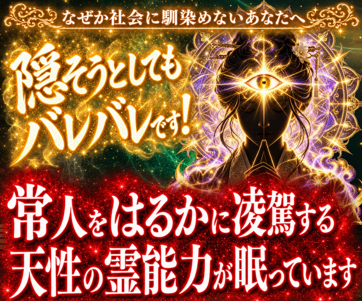 霊能力覚醒♦生きづらさ打破し【選ばれし魂】導きます 【霊能力６大完全診断】霊能力の系統からオーラ・サードアイまで イメージ1