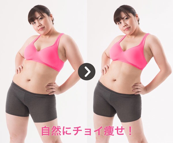 ぽっちゃり→チョイ痩せに加工します 自然な感じで「チョイ痩せ」させます! イメージ1
