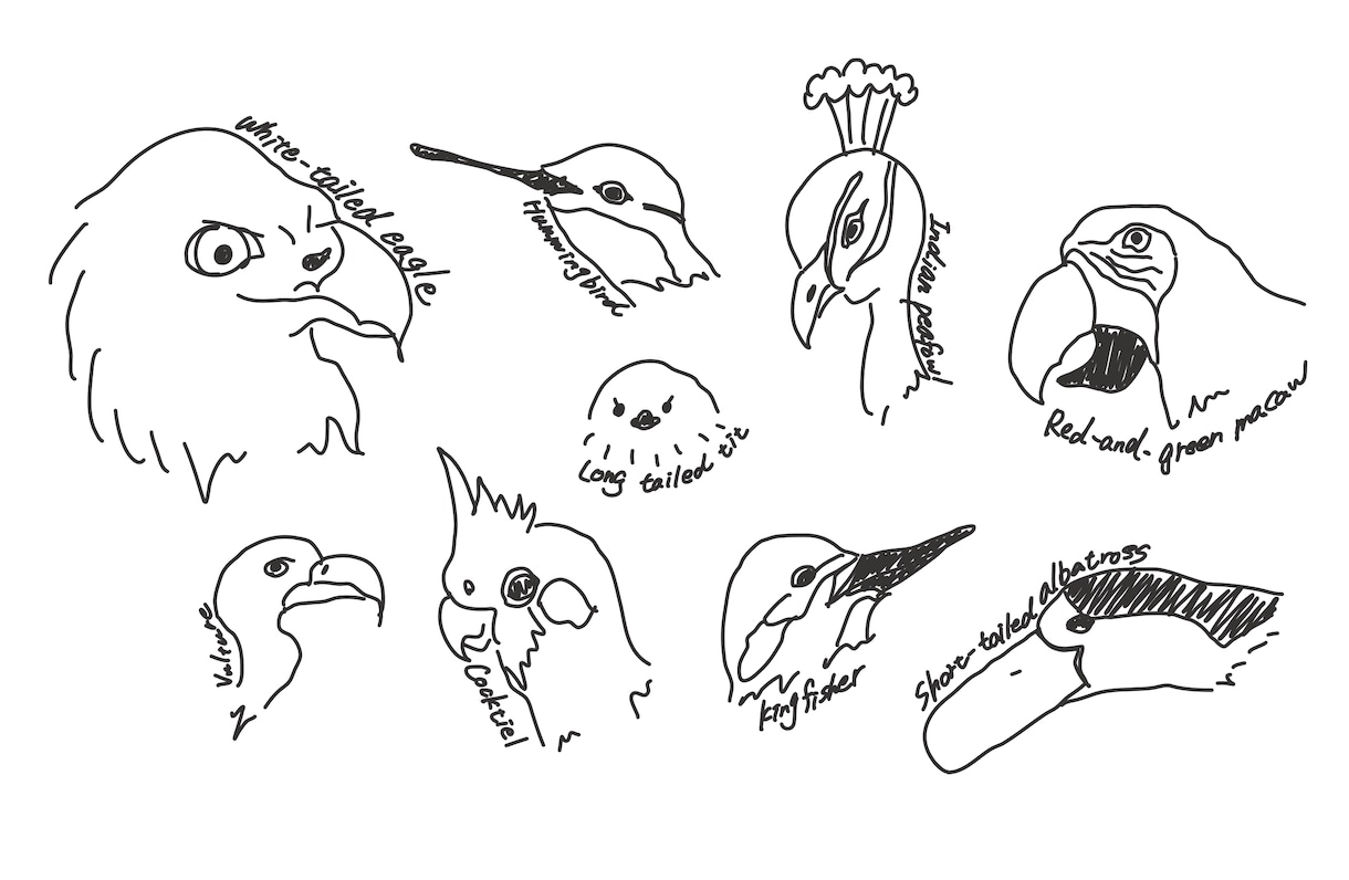おしゃれな線画で一色イラスト描きます 似顔絵やペットや動物・生き物のイラストをアイコン、名刺に！ イメージ3