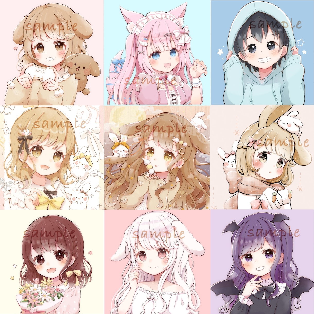 修正何度でも◎かわいいイラストをお届けします SNS、YouTube、グッズなど様々な用途で使用可能です◎ イメージ5