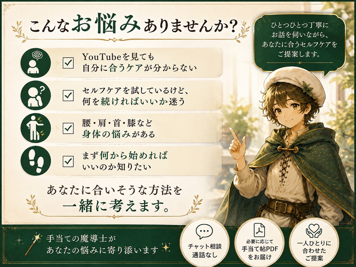 身体の悩みを理学療法士が一緒に整理します 何をすればいいか分からない方へ イメージ2