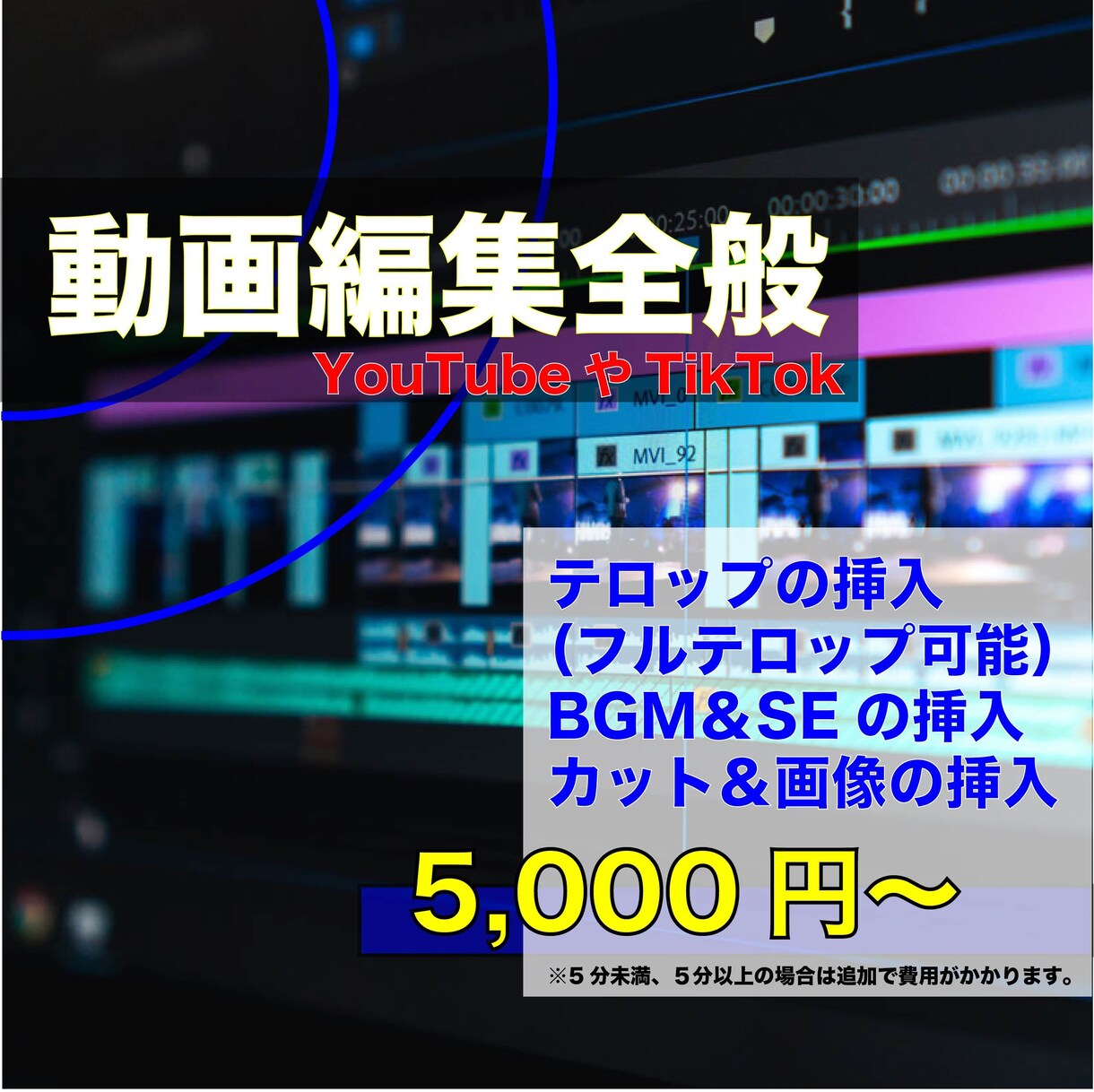高品質、スピード納品、修正無制限で動画編集承ります 修正も無制限！！YouTubeなど始めたてを応援！ イメージ1