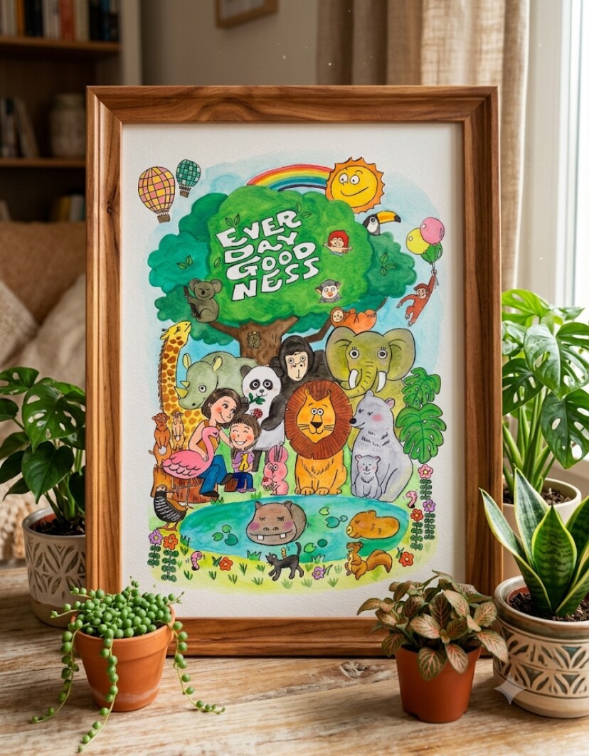 心に寄り添う、ふんわり優しい水彩画をお描きします 一生残したい一瞬を、水彩の優しさで閉じ込めて イメージ1