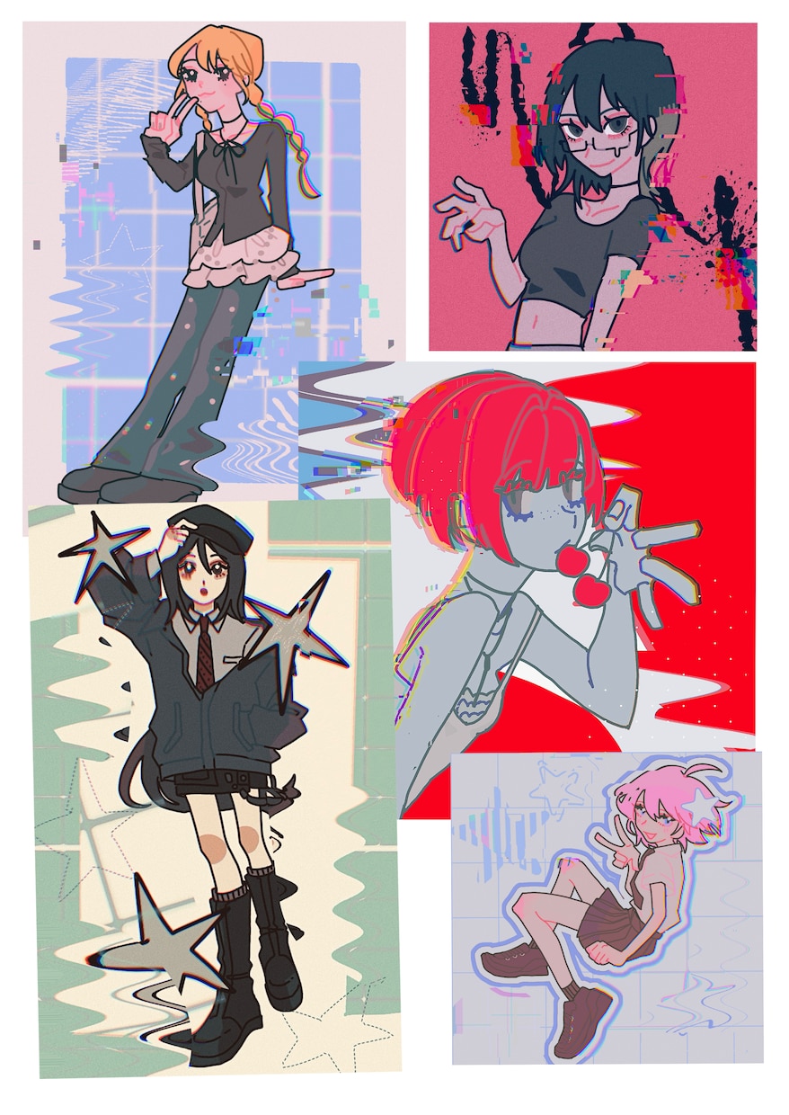 格安で地雷系やストリート系のイラスト描きます 初めての方も大歓迎！アイコンからキャラデザまで丁寧に対応 イメージ10