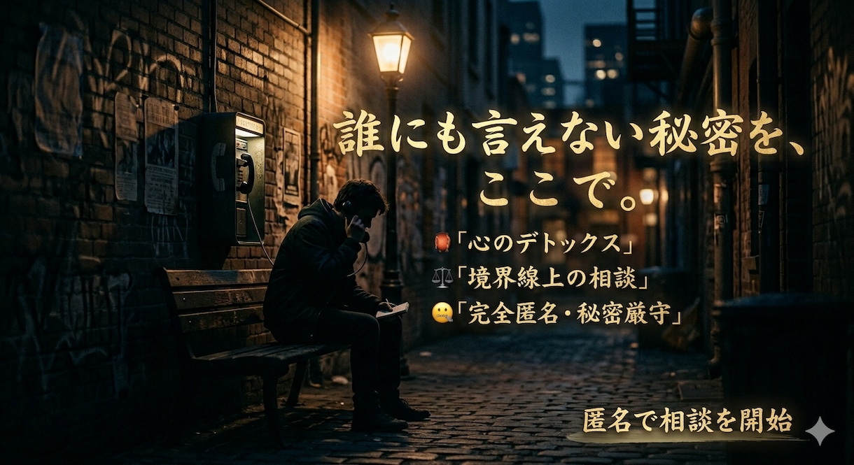 あなたのお話聞きます あなたの『言えないこと』の、最後の避難所。 イメージ1