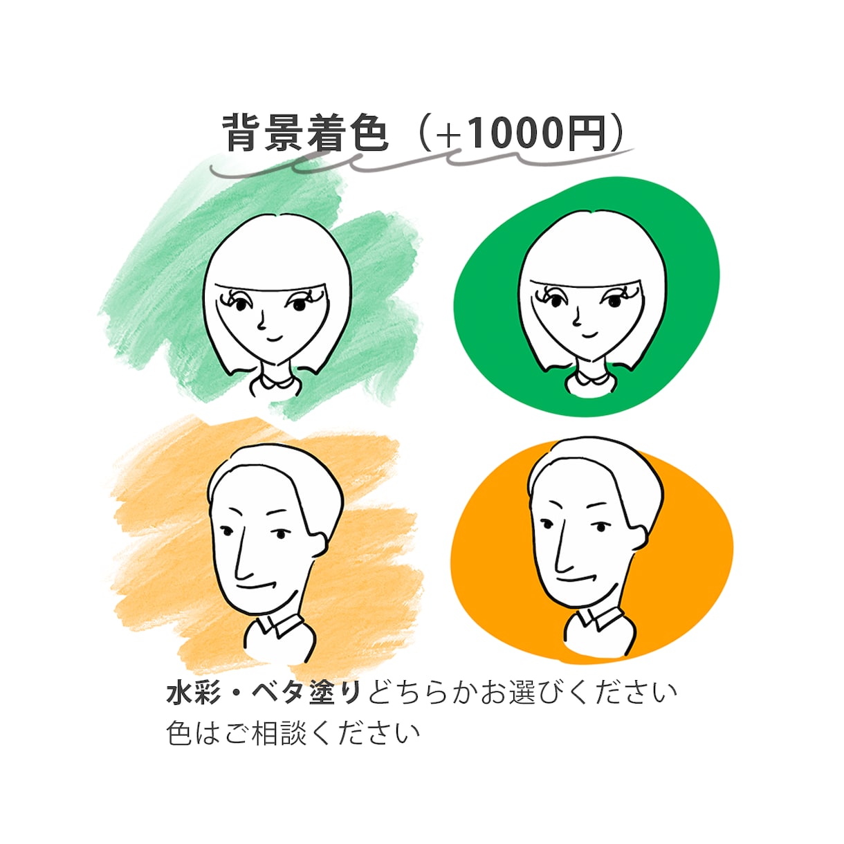 顔出しせずに垢抜け！シンプルな似顔絵描きます 印象に残る似顔絵ならお任せください イメージ4