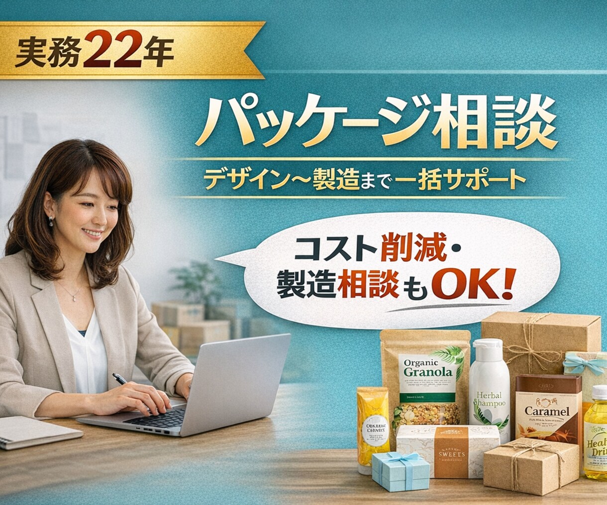 パッケージデザイン〜製造までサポートします パッケージ制作、何から決めればいいか迷っていませんか？ イメージ1