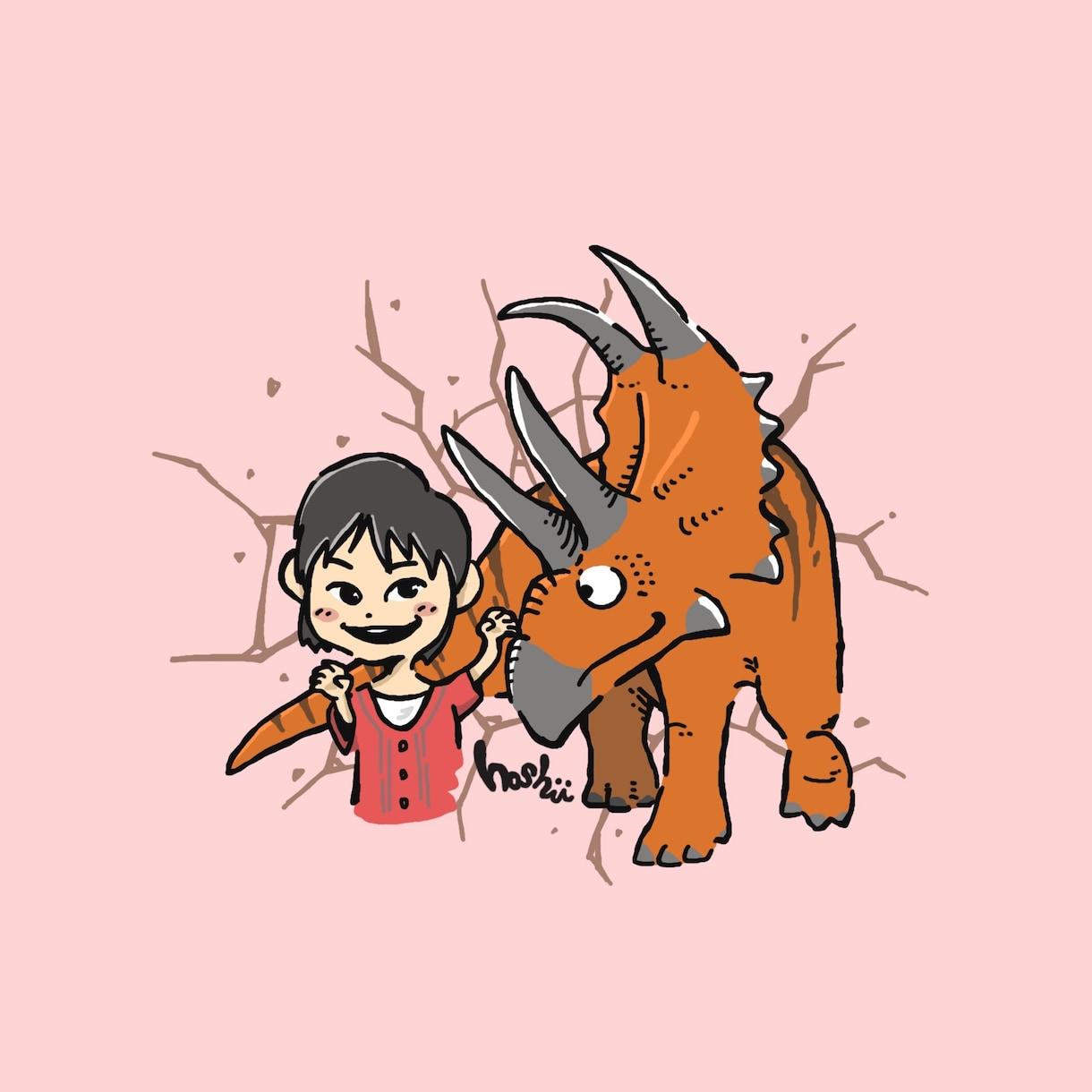 恐竜好きファミリー必見！ゆるかわ似顔絵描きます 世界にひとつだけの恐竜と子どものコラボイラストをお祝いに♪ イメージ5