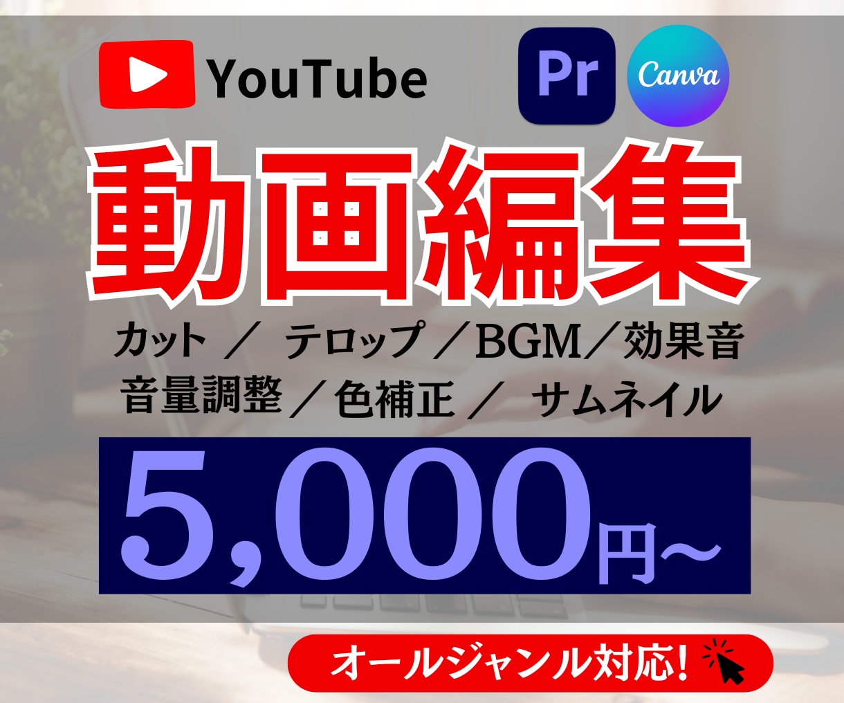YouTubeの動画編集承ります ジャンル問わず丁寧に編集！仕上げさせていただきます！ イメージ1