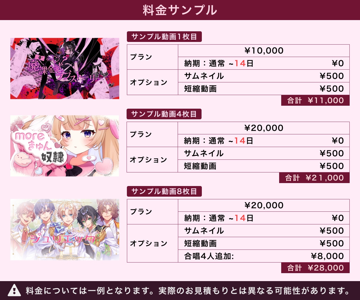 歌ってみた、ボカロ、オリジナル曲のMVを制作します 歌い手10年以上動画師3年以上です！希望に合わせて制作します イメージ6