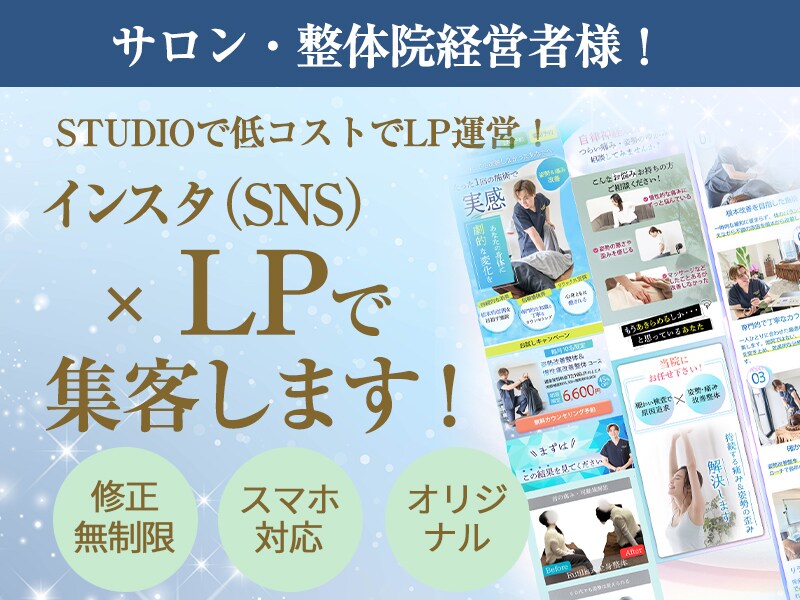 SNS×LPの相乗効果で新規顧客を獲得します あなたの整体院・サロンの集客力を飛躍させる！ イメージ1