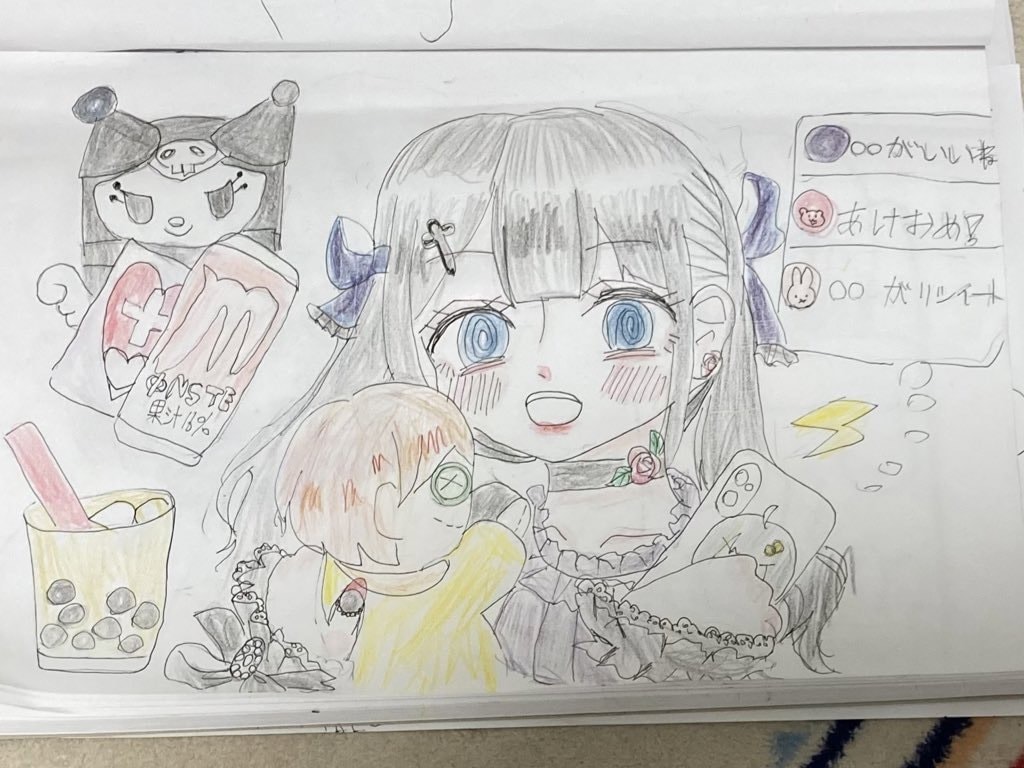 依頼していただいたイラストの作成をします ワンコイン！　一枚絵やアイコン作成！　色鉛筆やペンなど イメージ4