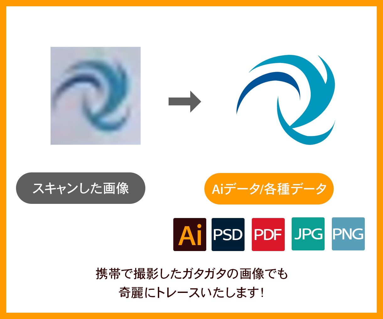 画像からAiデータにトレースします 【即日納品】Aiデータにトレースします！ イメージ6