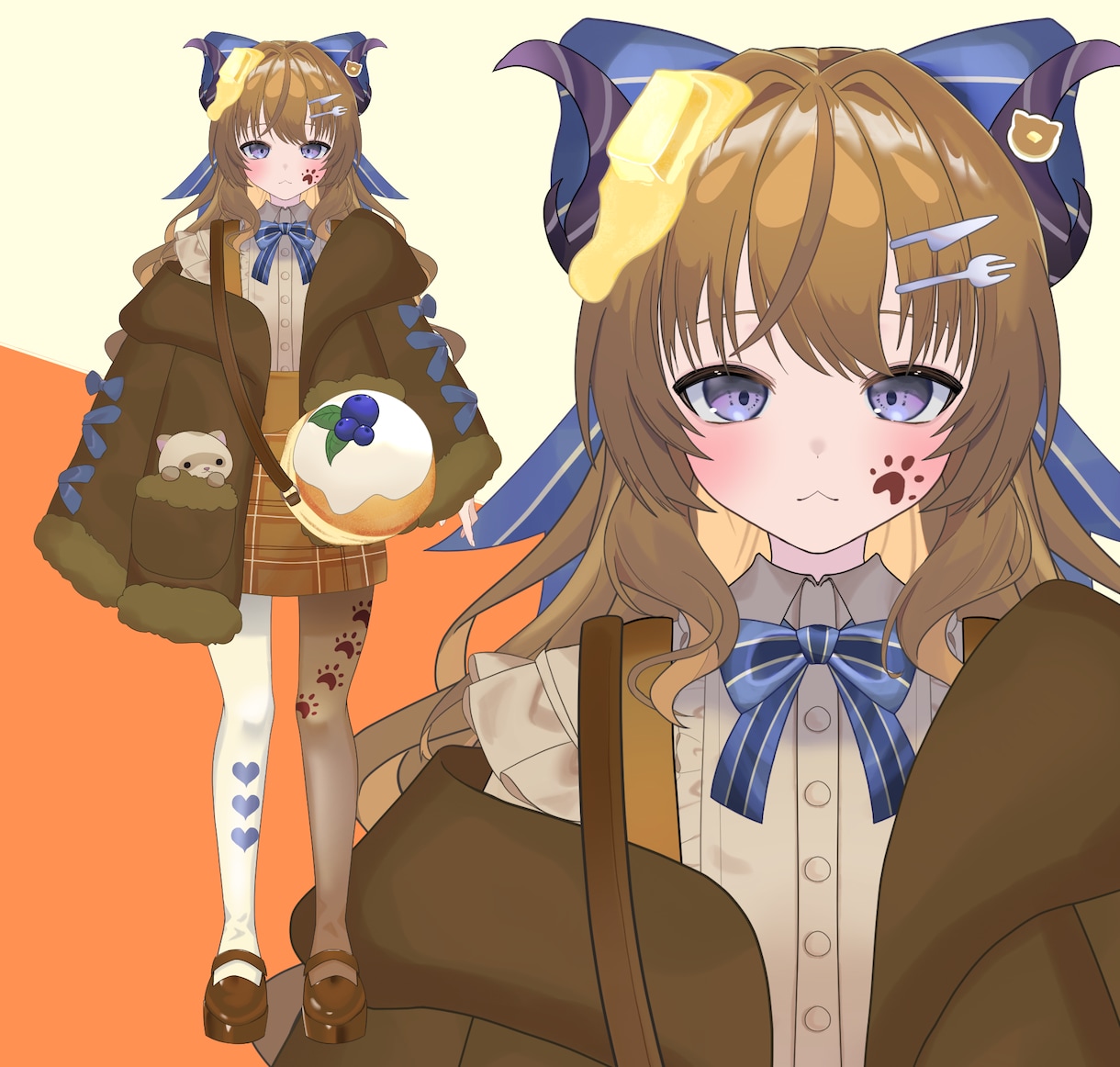 Vtuberパーツ分けイラスト＋三面図を作成します 理想のお姿を、一緒にお作りします！ イメージ1