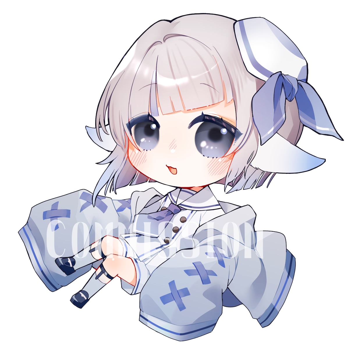 表情3種付き★キュルンと可愛いミニキャラ描きます 目を引くミニキャラ作成します。アイコンや配信、スタンプに！ イメージ3