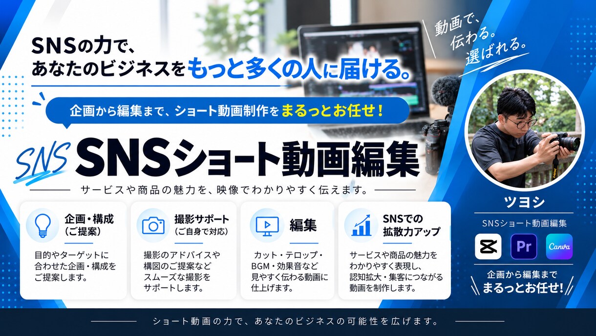 初月は¥3,000で動画編集いたします Instagram・TikTokのショート動画編集 イメージ1