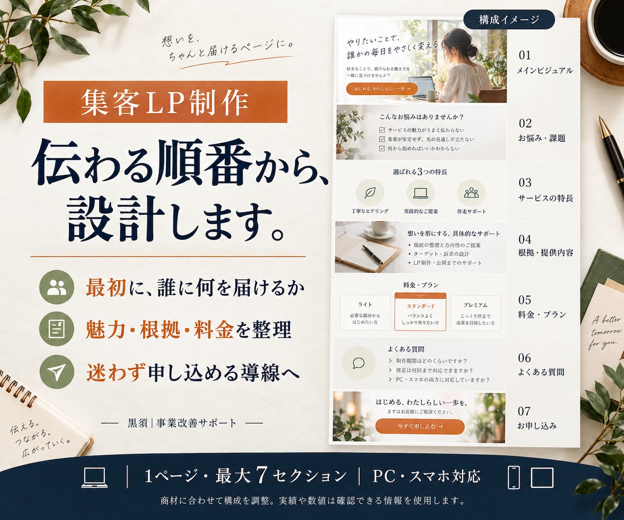 広告運用の経験を活かした集客LPを制作します 先着3件｜構成・原稿・スマホ対応・公開まで一括 イメージ3