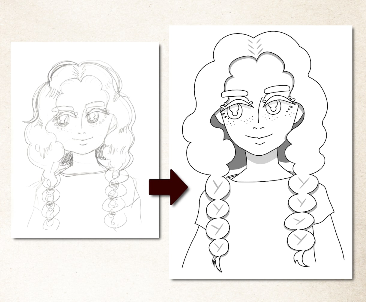 下描き後の線画作成お手伝いします 手描き・ラフスケッチをaiデータ化！めんどくさい作業を丸投げ イメージ3