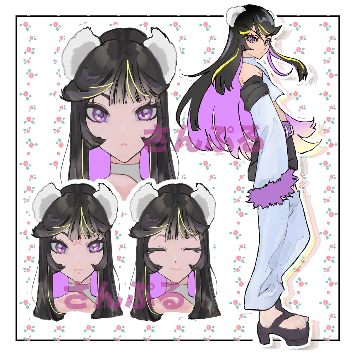 SNS用のイラスト作成致します 映える色使い、キャラクター案を作成します。 イメージ1
