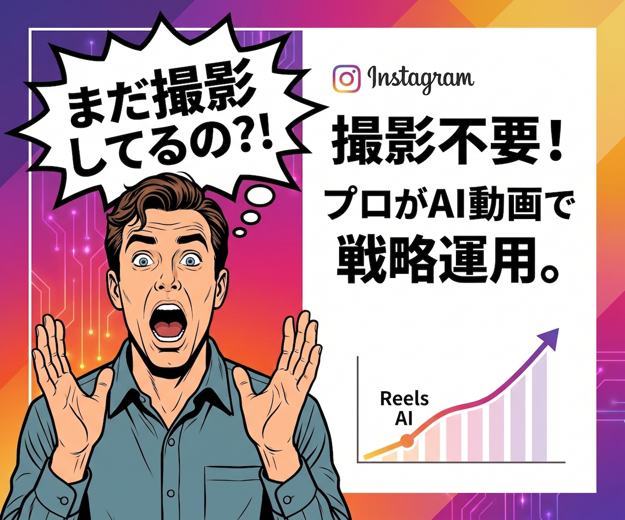 撮影不要！プロがAIリールでインスタ運用します AIショートで戦略的にInstagram運用してみませんか？ イメージ1