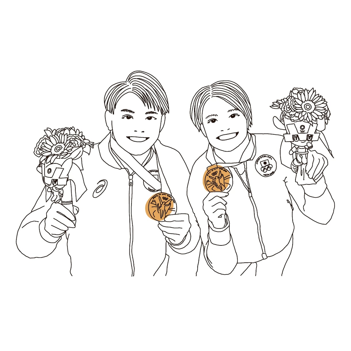 修正無制限！写真からイラスト(線画)を描きます SNSのアイコンやTシャツ製作にご活用ください！ イメージ2
