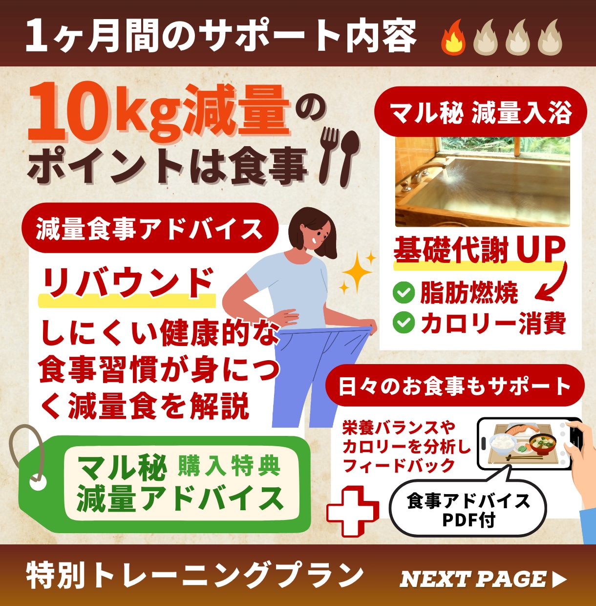 10kg以上痩せたい方へ毎日全力で伴走します 【1名様限定】通常42,000円 →29,000円（税抜） イメージ7