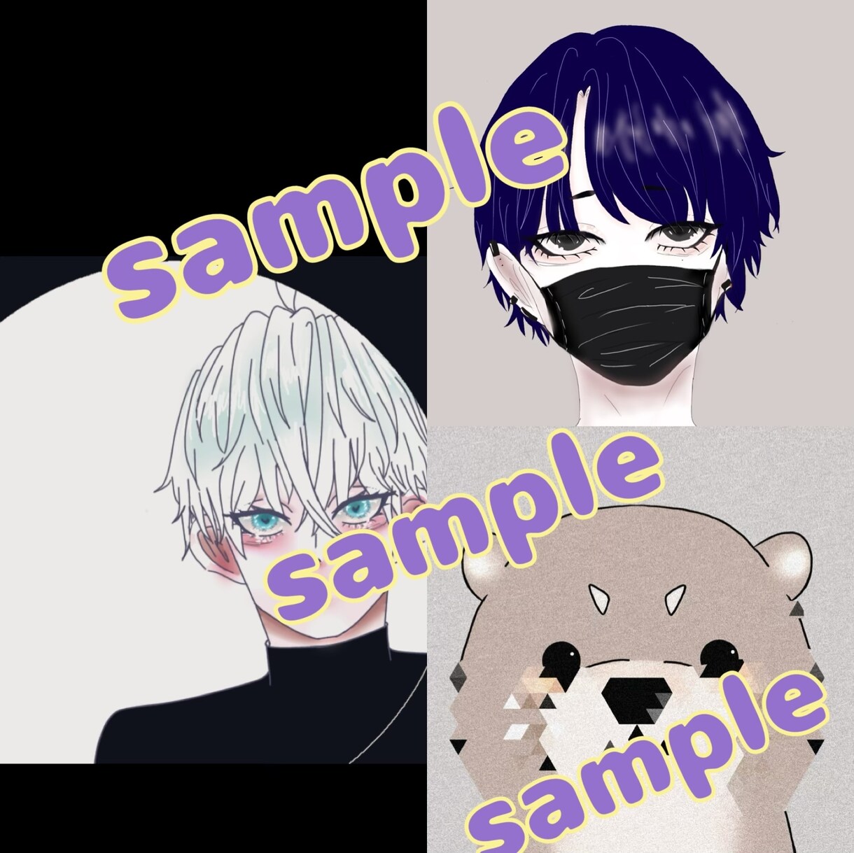 アイコンやヘッダー用のイラスト描きます アイコンやヘッダー用のイラスト依頼を受けてます！人外OK イメージ1
