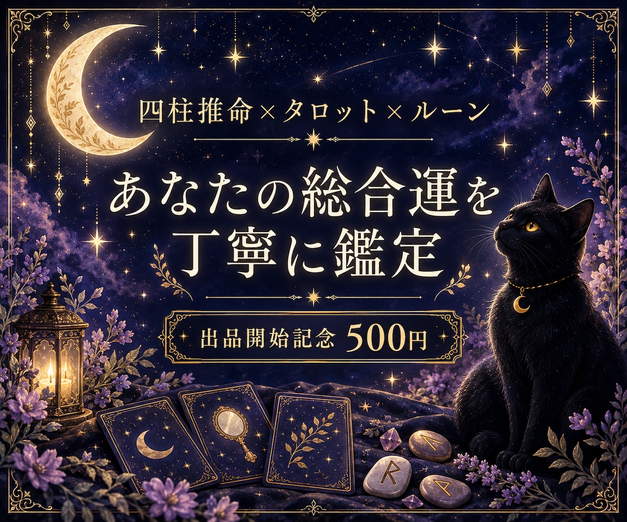 あなたの総合運を3つの占術で丁寧に鑑定します 四柱推命×タロット×ルーンで今と未来を総合鑑定 イメージ1