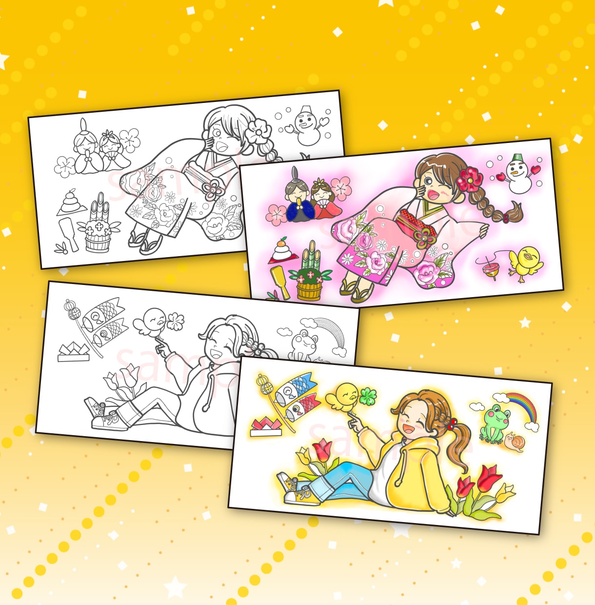 商用利用可！子供向けのオリジナルぬりえを作成します 店舗PRやキャンペーン、イベントでの配布やプレゼントにも！ イメージ9