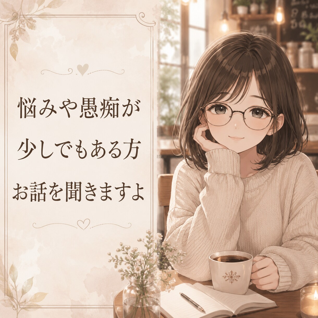 小さな悩みや愚痴等をお話聞きます 気軽なメッセージでお話しませんか？ イメージ1