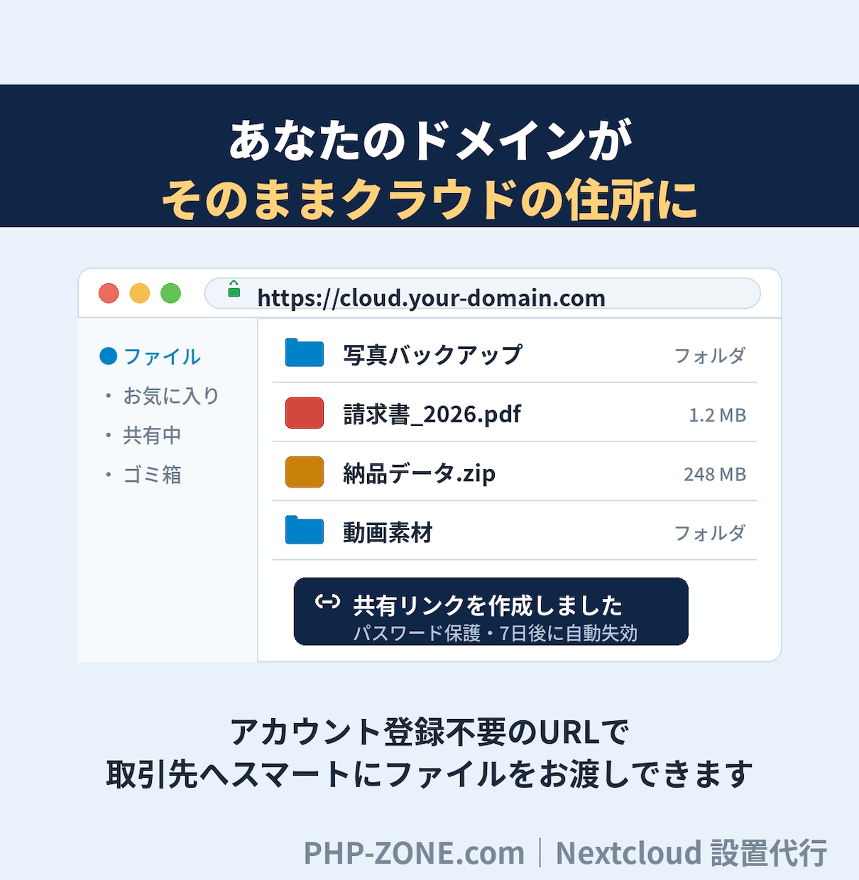 あなたのサーバーにNextcloudを設置します XServer利用者必見！空き容量が月額0円の専用クラウドに イメージ4