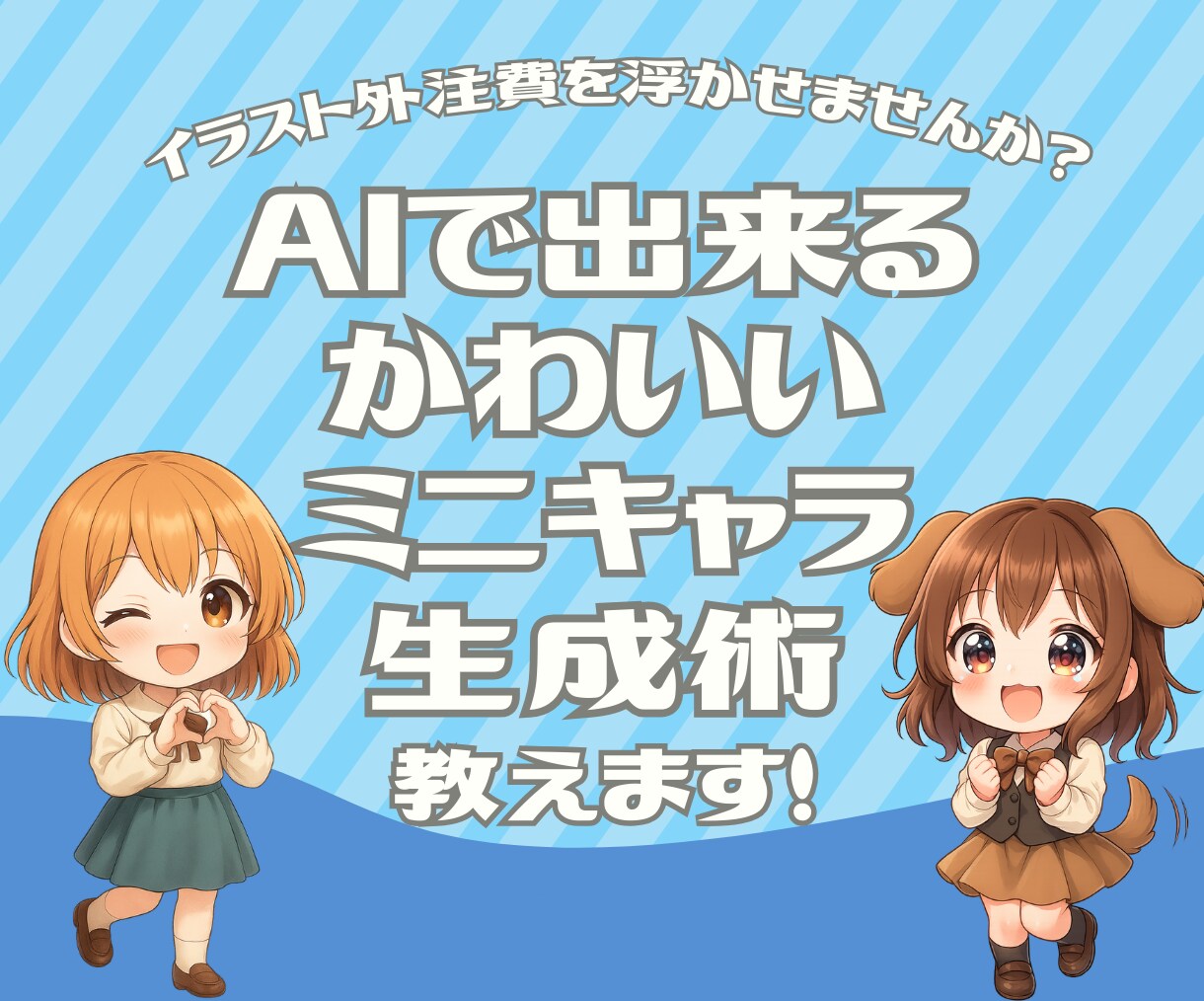 AIで出来るかわいいミニキャラ生成術を教えます 配信活動やブログに！無料ChanGPTで作るミニキャラ生成術 イメージ1