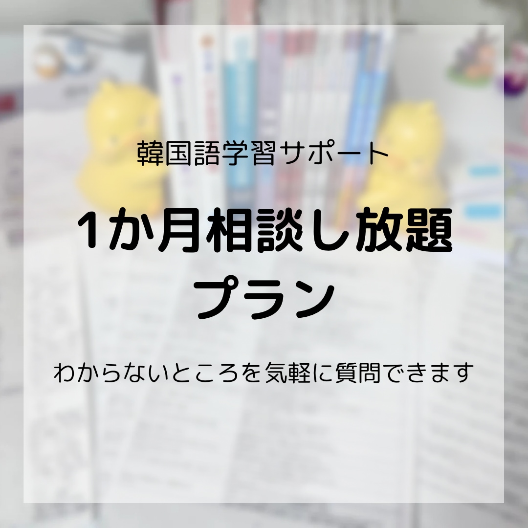 韓国語の質問や相談を1か月無制限で受けます 学習時の不明点や学習方法が相談し放題。初級〜上級まで！ イメージ1