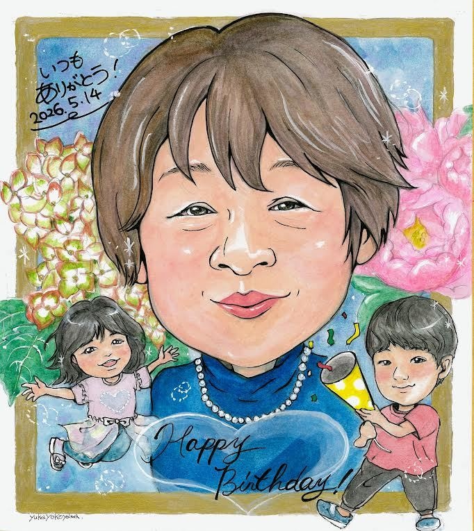 完全手描き”動きを感じられる似顔絵をお描きします リアルと可愛いの真ん中…心を込めてお描きします。 イメージ1