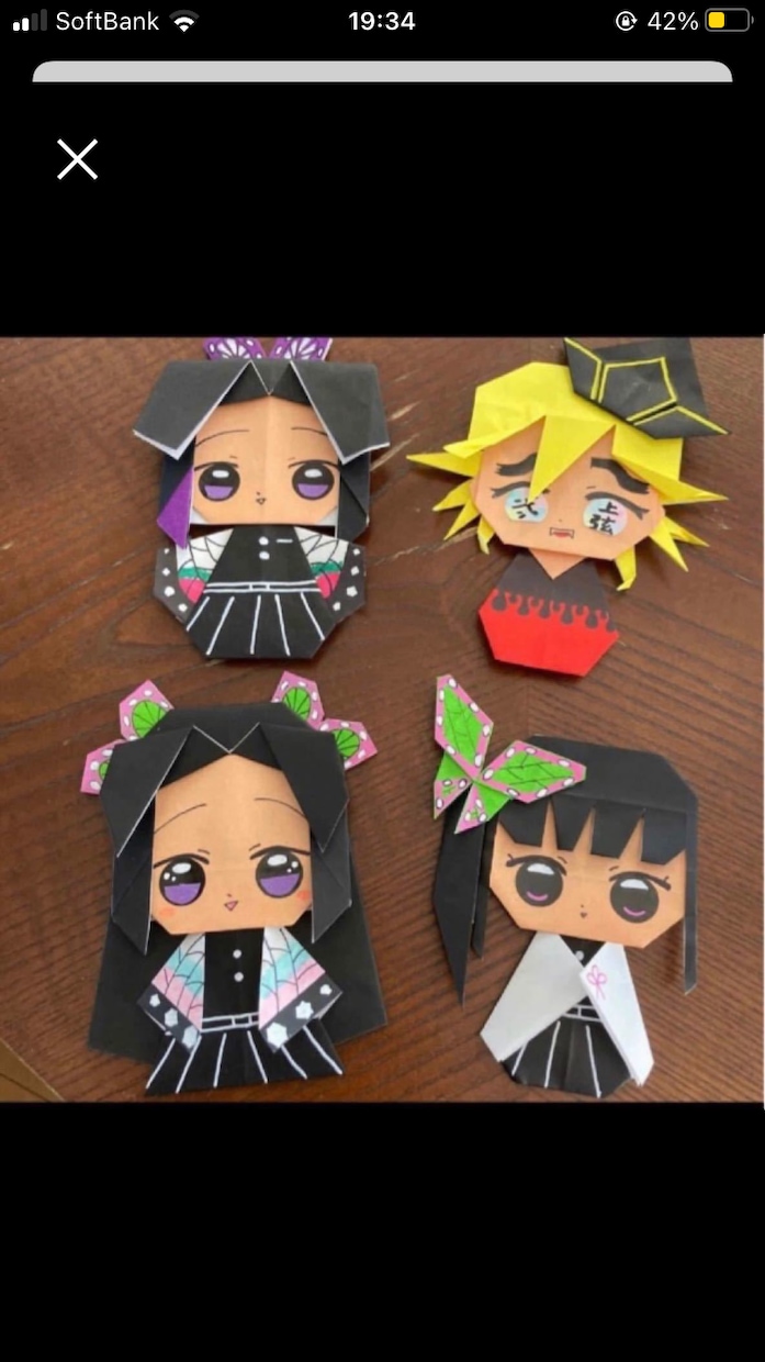 鬼のキャラクターを折り紙で折ります 喜んでもらえるようお一つずつ丁寧に仕上げます。 イメージ2