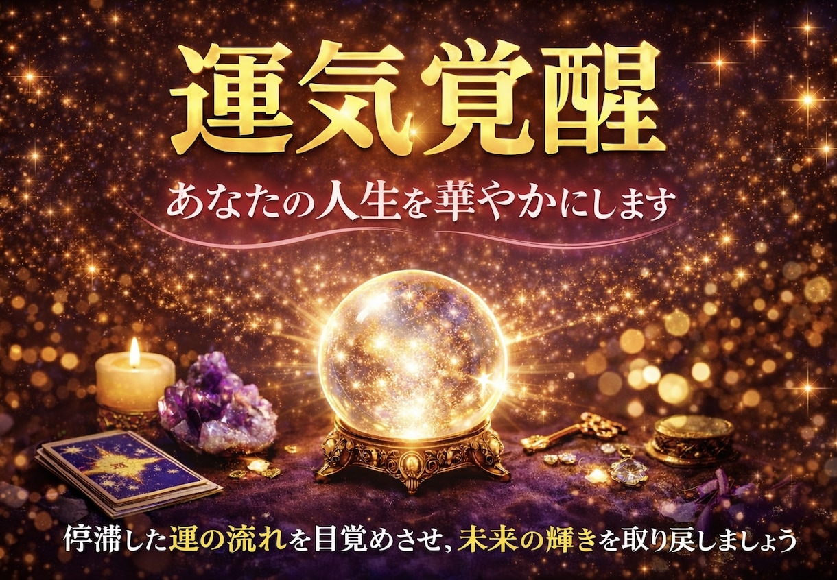 運気覚醒｜あなたの人生を華やかにします 眠っていた運気を覚醒させ、人生に光と彩りを呼び込みます。 イメージ1