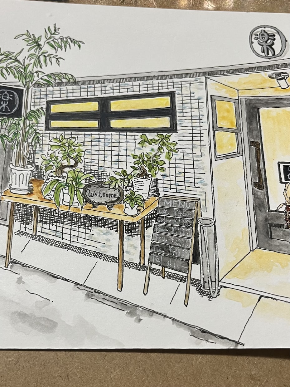 大切なお店やお家を手描きの絵にします 写真から温かみのある一枚を描きます イメージ5